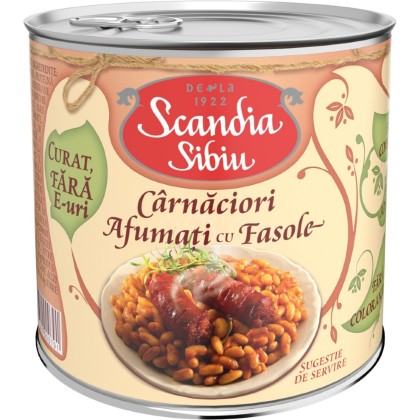 SCANDIA CARNACIORI CU FASOLE 400G 6/BAX