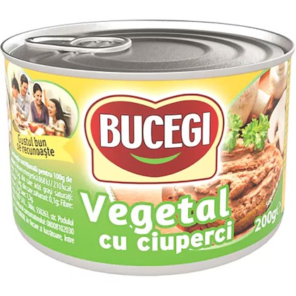BUCEGI PATE VEG.CU CIUPERCI 200gr 48/BAX