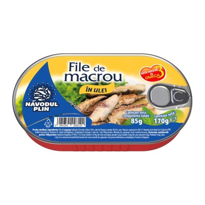 NAVODUL PLIN FILE MACROU IN ULEI FL.S.170gr 15/BAX