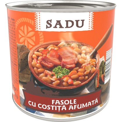 SADU FASOLE CU COSTITA 820gr 6/BAX