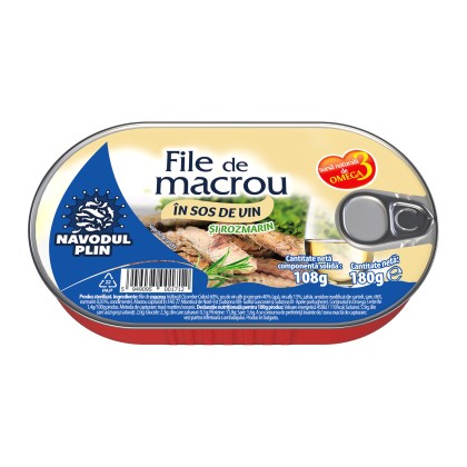 NAVODUL PLIN FILE MACROU IN SOS VIN SI ROZMARIN 180gr 15/BAX
