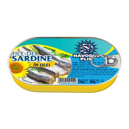 NAVODUL PLIN FILE SARDINA IN ULEI FL.S.170gr 15/BAX