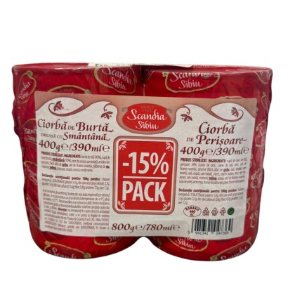 SCANDIA PACK CIORBA BURTA + PERISOARE 2X400gr