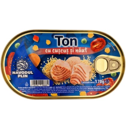 NAVODUL PLIN TON CU CUSCUS SI NAUT 170gr 15/BAX