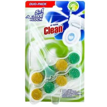 AT HOME ODORIZANT WC CLEAN ACTIVE BLOCK 2X45GR CITRUS*24