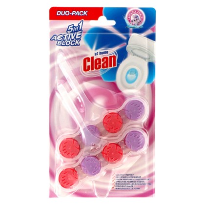 AT HOME ODORIZANT WC CLEAN ACTIVE BLOCK 2X45GR LAVENDER*24