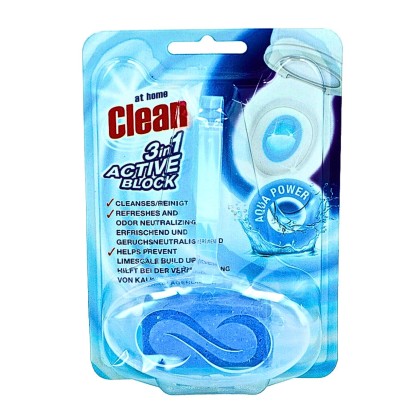 AT HOME ODORIZANT WC CLEAN ACTIVE BLOCK 40GR AQUA*24