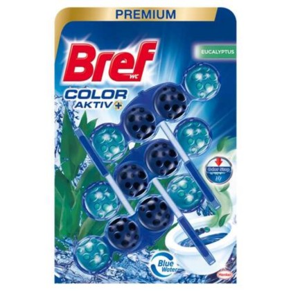 BREF ODORIZANT WC COLOR AKTIV 3X50GR EUCALYPTUS*9