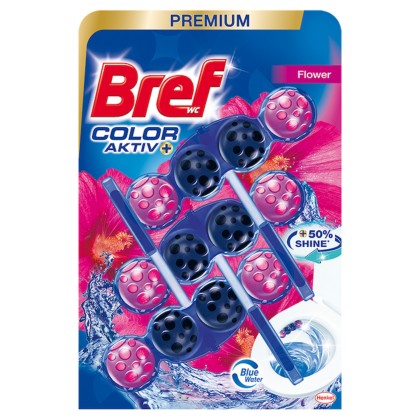 BREF ODORIZANT WC COLOR AKTIV 3X50GR FLOWEER*9