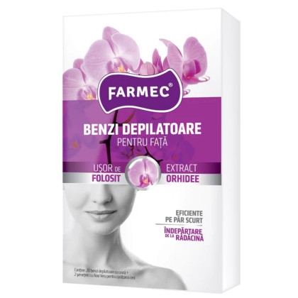 FARMEC BENZI DEPILATOARE FATA 20 BUC/SET ORHIDEE*16