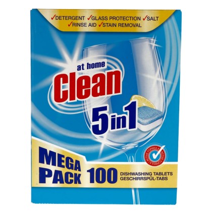 AT HOME CLEAN TABLETE MASINA VASE 100BUC 5IN1 *6