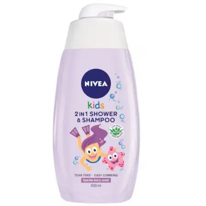 NIVEA BABY SAMPON PAR SI CORP 500ML KIDS SPARKLE BERRY 84589*12
