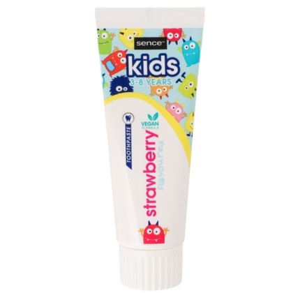 SENCE PASTA DINTI COPII 75ML 3-8 ANI KIDS STRAWBERRY *24