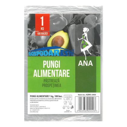 AZ PUNGI ALIMENTARE 1KG 19X28 100 BUC *60 2403
