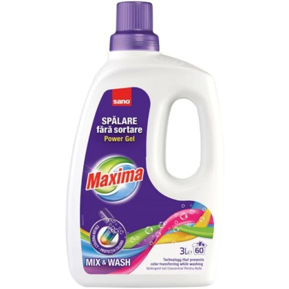 SANO DETERGENT LICHID 3L 60SP MAXIMA MIX&WASH COLOR*6