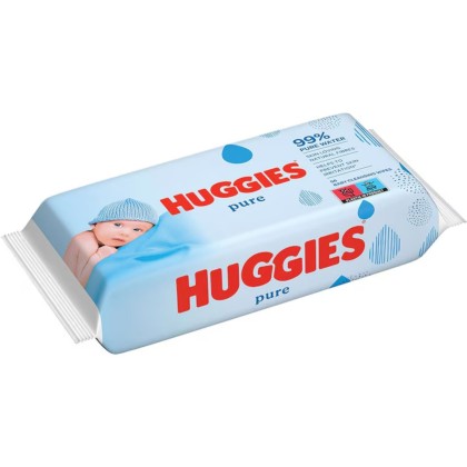 HUGGIES BABY SERVETELE PURE 56BUC *10