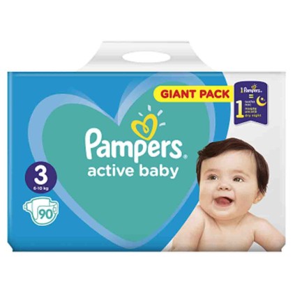 PAMPERS SCUTECE GIANT PACK 3 MIDI 6-10KG *90