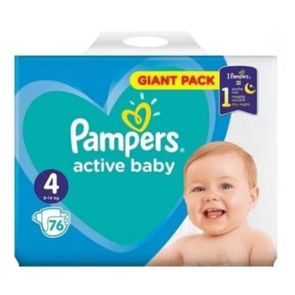 PAMPERS SCUTECE GIANT PACK 4 MAXI 9-14 KG *76