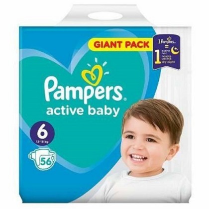 PAMPERS SCUTECE GIANT PACK 6XL 13-18KG *56