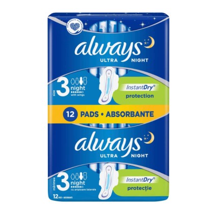 ALWAYS ABSORBANTE DUO ULTRA NIGHT 12B *16