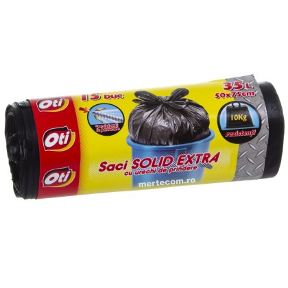 SACI MENAJ OTI 35L NEGRU 15BUC/ROLA*30