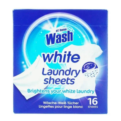 AT HOME WASH ABSORBANTE DE CULOARE 16 SERVETELE RUFE ALBE *24