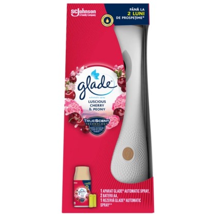 GLADE ODORIZANT AUTOMATIC SPRAY+REZERVA 269ML CHERRY&PEON*4