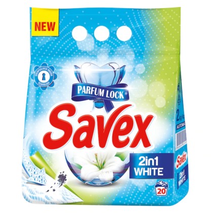 SAVEX DETERGENT AUTOMAT 2 KG WHITES&COLORS*8
