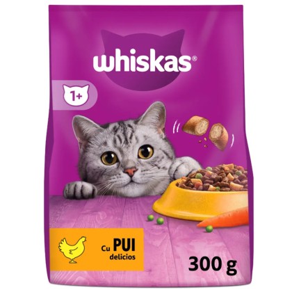 WHISKAS HRANA PISICI USCATA PUI 1+ANI 300GR*14