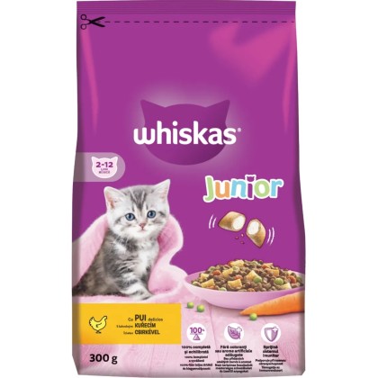 WHISKAS HRANA PISICI USCATA PUI 2-12LUNI 300GR*14