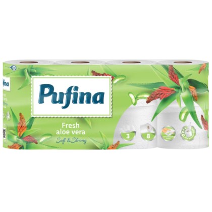 HARTIE IG. PUFINA LUX FRESH ALOE VERA 3STR 8ROLE/SET*7