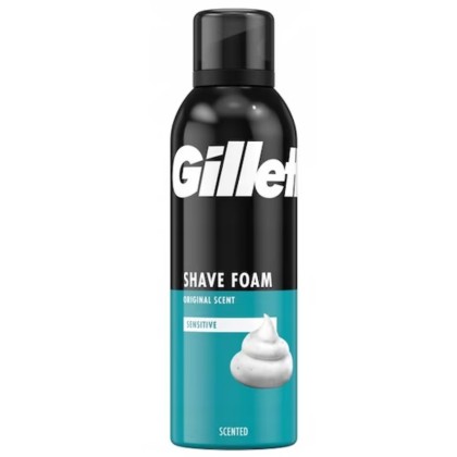 GILLETTE SPUMA RAS 200ML SENSITIVE ORIGINAL*6