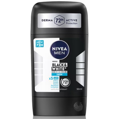 NIVEA STICK 50ML B&W FRESH 83168*15