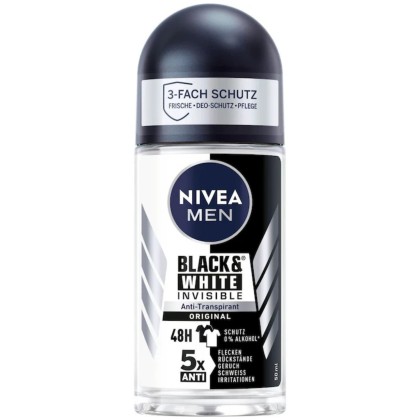 NIVEA STICK 50ML MEN B&W INVISIBLE ORIGINAL 83134*15