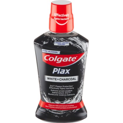 COLGATE APA GURA 500ML PLAX WHITE CHARCOAL*6