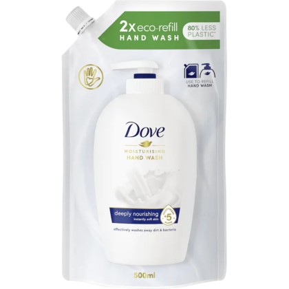 DOVE SAPUN LICHID 500ML REZERVA HYDRATANT*10