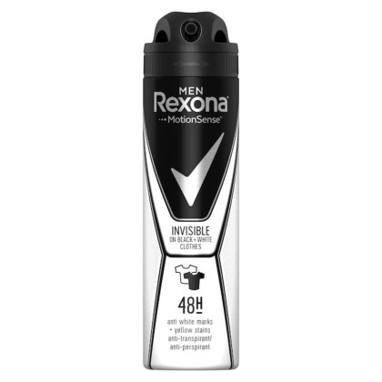 REXONA DEO 150ML MEN INVISIBLE B&W*6