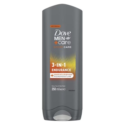 DOVE GEL DE DUS 250ML MEN 3IN1 ENDURANCE*12