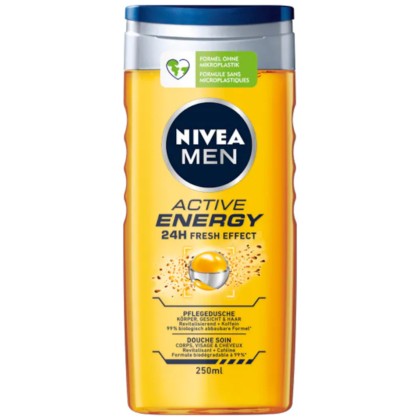 NIVEA GEL DE DUS 250ML MEN ACTIVE ENERGY 92839*24