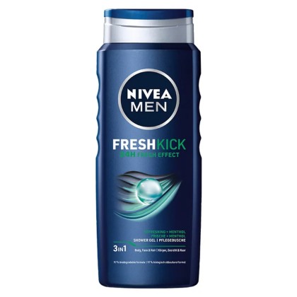 NIVEA GEL DE DUS 500ML MEN FRESHKICK 81063*12