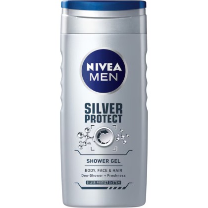 NIVEA GEL DE DUS 500ML MEN SILVER PROTECT 80815*12