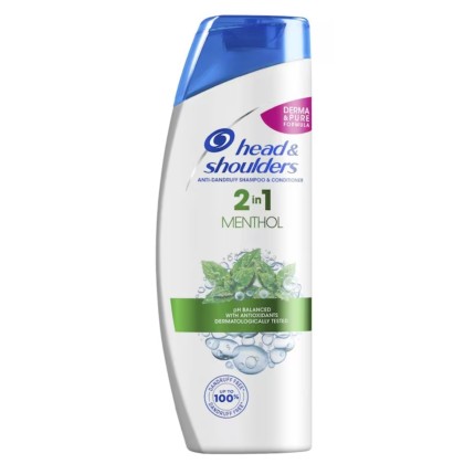 H&S SAMPON PAR 360ML 2IN1 MENTHOL*6
