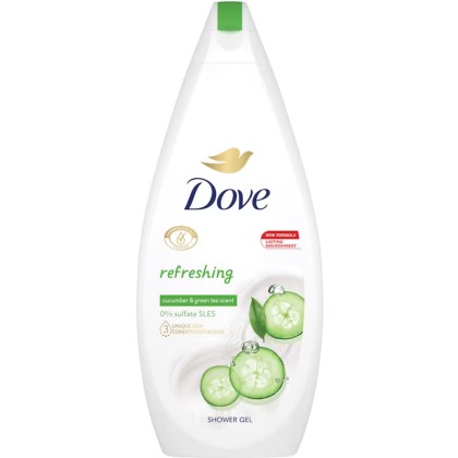 DOVE GEL DE DUS 250ML WOM GO FRESH CUCUMBER*12