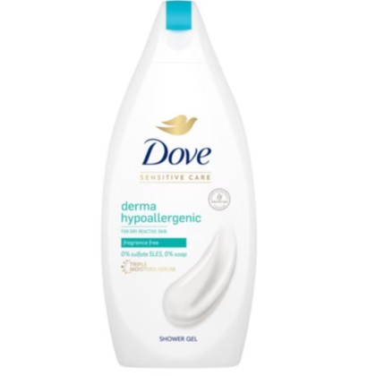 DOVE GEL DE DUS 400ML WOM HYPOALLERGENIC CARE*12