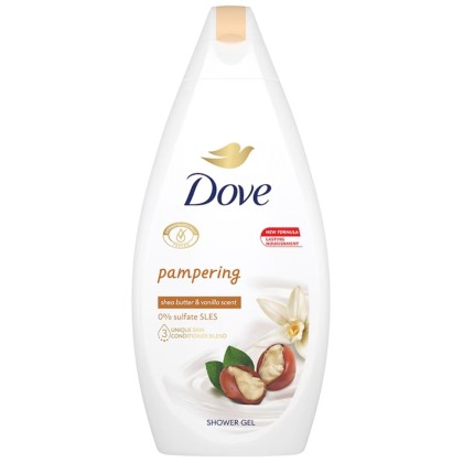 DOVE GEL DE DUS 450ML PAMPERING SHEA BUTTER&VANILLA SCENT*12