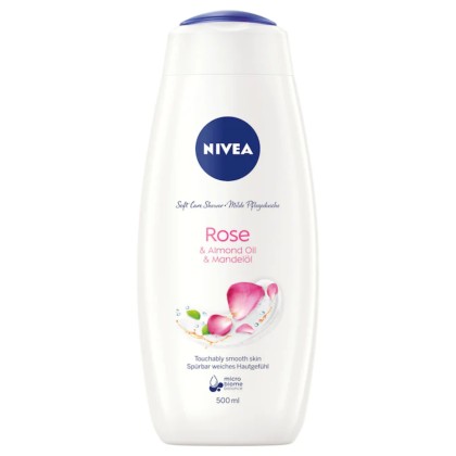 NIVEA GEL DE DUS 500ML WOM CARE&ROSES 80860*12