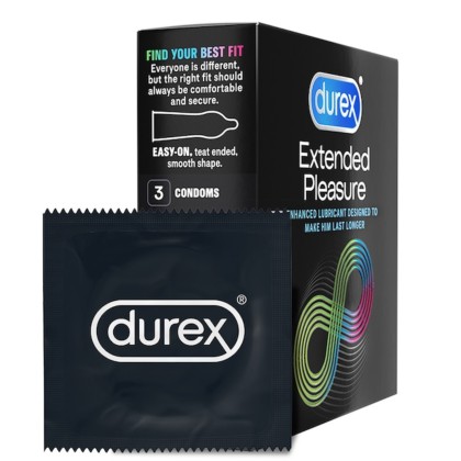 DUREX PREZERVATIVE 3/SET EXTENDED PLEASURE*24