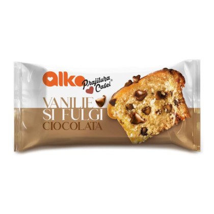 PRAJITURA CASEI VANILIE CU FULGI CIOCOLATA 60gr 12/BAX