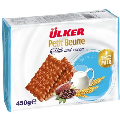 ULKER PETIT BEURRE LAPTE&CACAO 450G (10B)