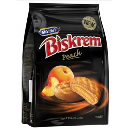 BISKREM BISCUITI CR. PIERSICA 160G (12B)
